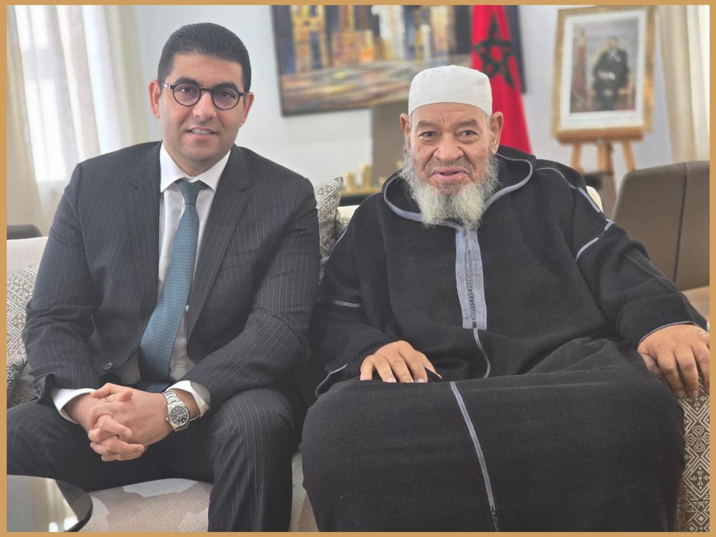 بنسعيد يستقبل المطرب الكبيرعبد الهادي بلخياط