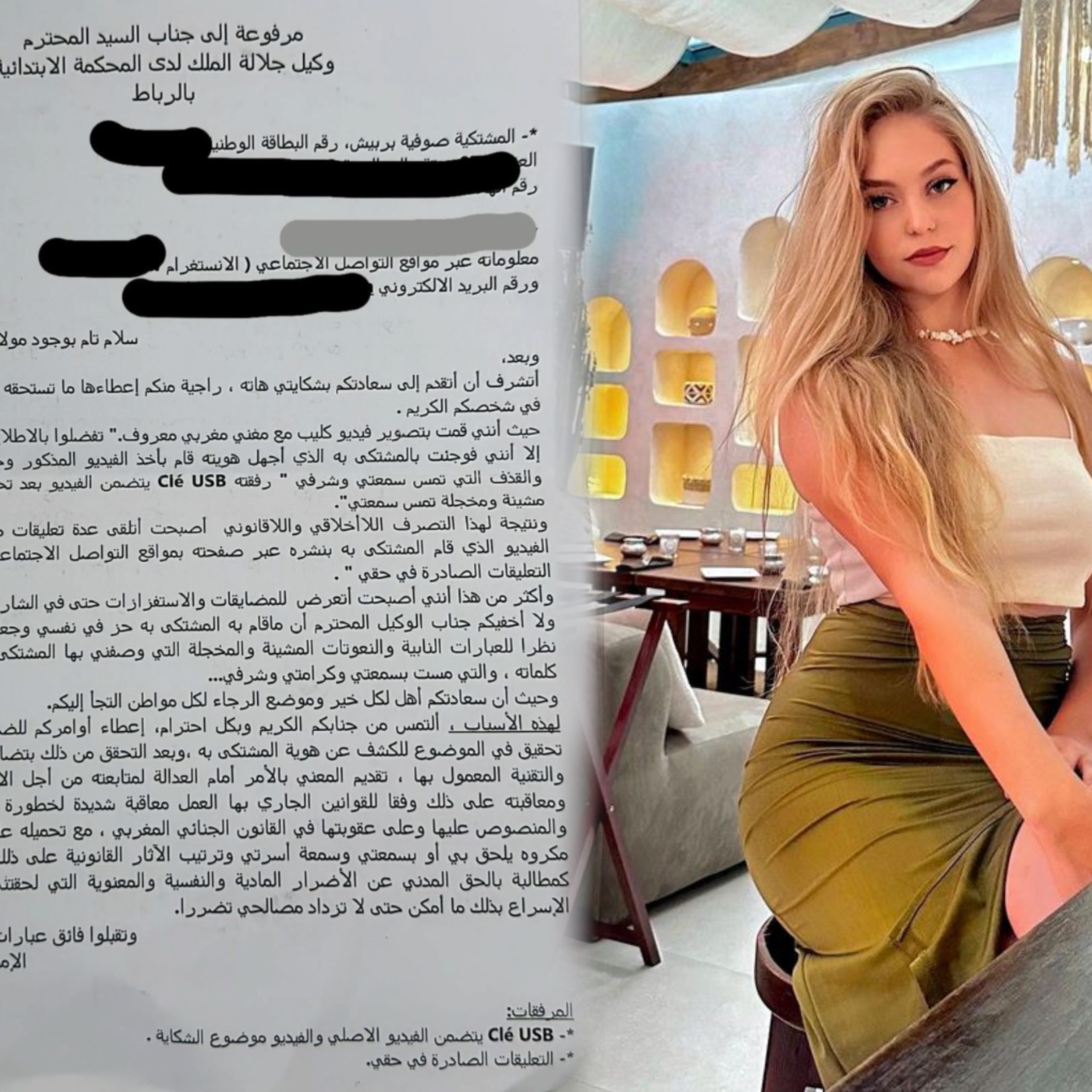 صوفيا بربيش تلجأ للقضاء