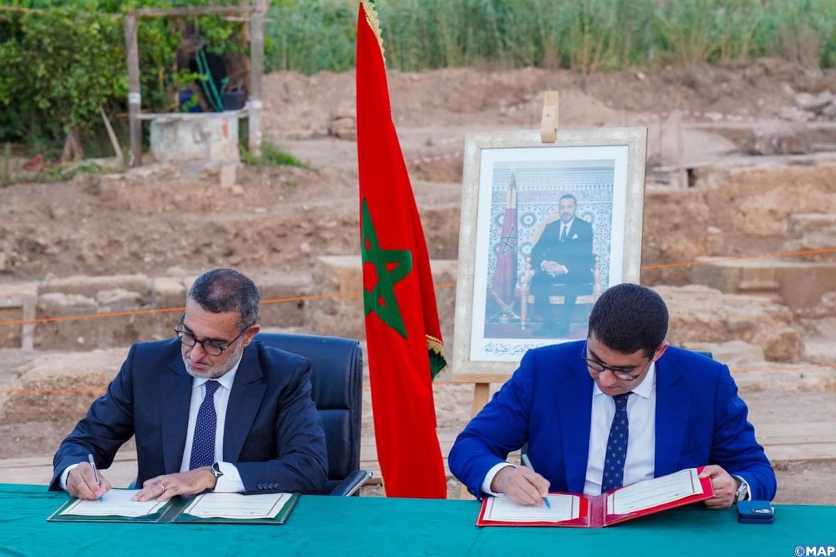 توقيع اتفاقية شراكة تتعلق بالتغطية الإعلامية للاكتشافات الأركيولوجية بموقعي شالة وسجلماسة الأثريين