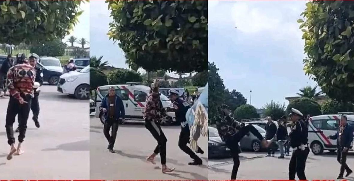 إشهار السلاح الوظيفي لتوقيف شخص عرض مواطنين و عناصر الشرطة للخطر