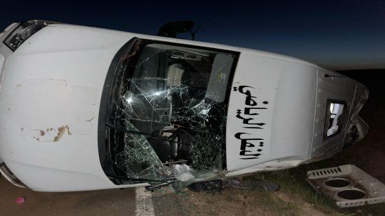 انقلاب حافلة كانت تقل مجموعة من الرياضيين ،